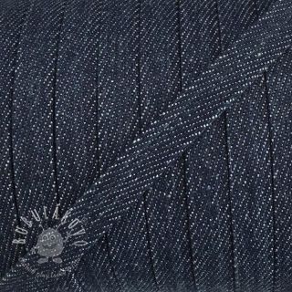 Bavlnená šnúra plochá 10 mm Denim navy