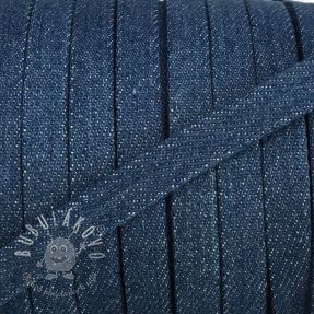 Bavlnená šnúra plochá 10 mm Denim blue