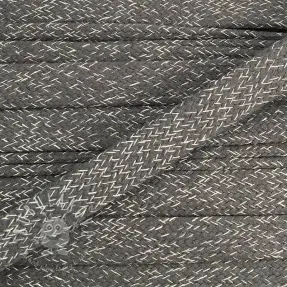 Bavlnená šnúra plochá 15 mm melange grey