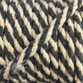 Bavlnená šnúra 5 mm grey ecru