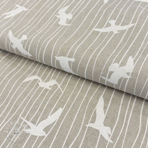 Dekoračná látka Linenlook Iconic Seagull Stripe linen