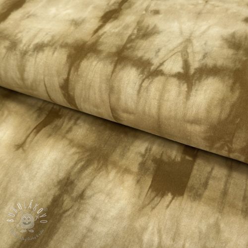 Bavlnená látka HAND TIE DYE golden brown