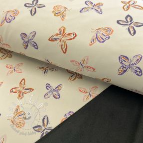 Softshell zimný Butterfly ecru digital print
