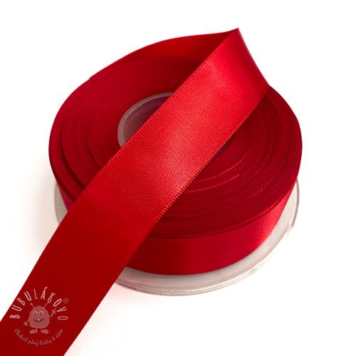 Saténová stuha obojstranná 25 mm red