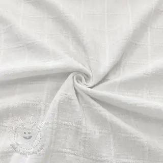 Bavlnená látka EMBROIDERY DOBBY Square white
