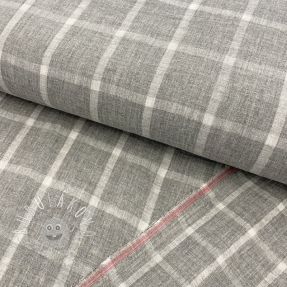 Dvojitá gázovina/mušelín Double sided Checks light grey melange