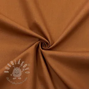 Bavlnený popelín dark cognac