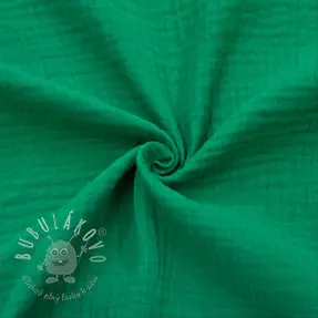 Dvojitá gázovina/mušelín hunter green