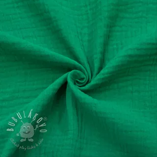 Dvojitá gázovina/mušelín hunter green