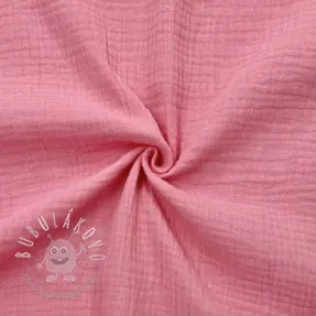 Dvojitá gázovina/mušelín pink ORGANIC