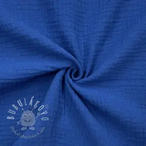 Dvojitá gázovina/mušelín cobalt ORGANIC