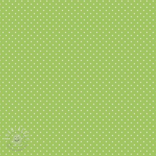 Bavlnená látka Petit dots lime