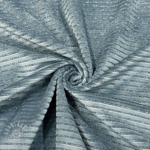 Zamat VELVET LUREX Stripe ocean green