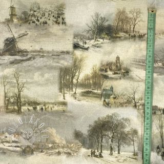 Dekoračná látka Winter landscape digital print