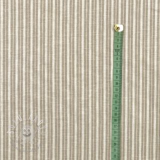 Ľan s bavlnou Lira big stripe beige