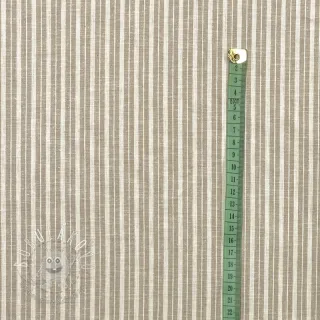 Ľan s bavlnou Lira big stripe beige