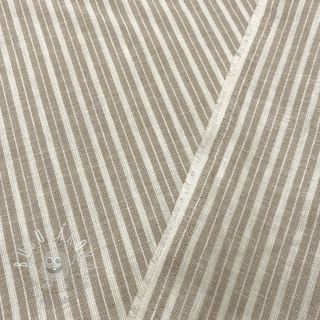 Ľan s bavlnou Lira big stripe beige