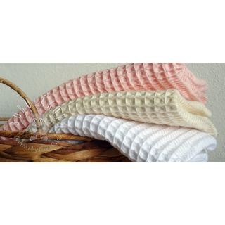 Bavlna s vaflovou väzbou light rose