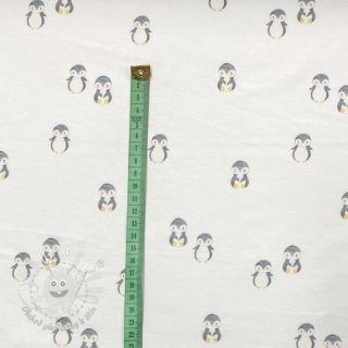 Úplet Animals little penguin white digital print