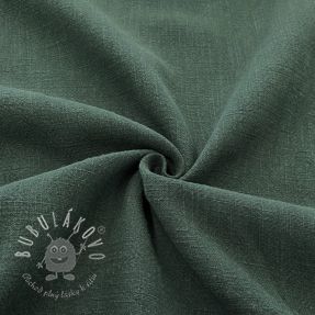 Ľan predpraný STONEWASHED dark green