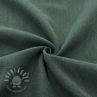 Ľan predpraný STONEWASHED dark green