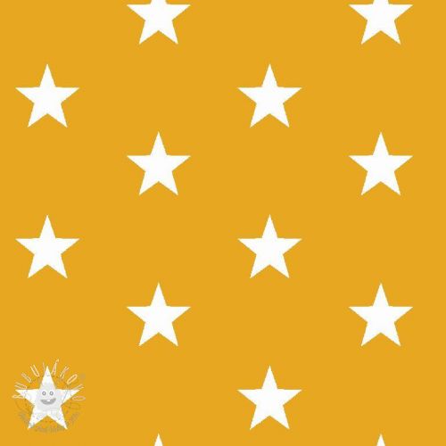 Bavlnená látka Stars yellow
