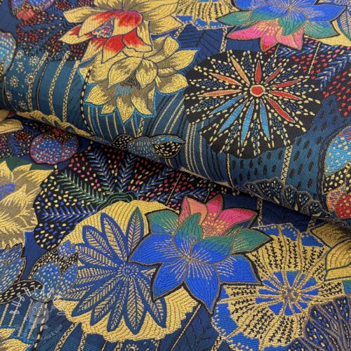 Dekoračná látka jacquard Opium allover bleu