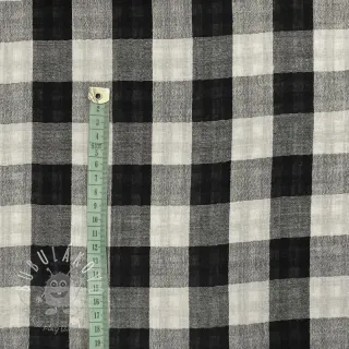 Dvojitá gázovina/mušelín Double sided CHECKS MINI black