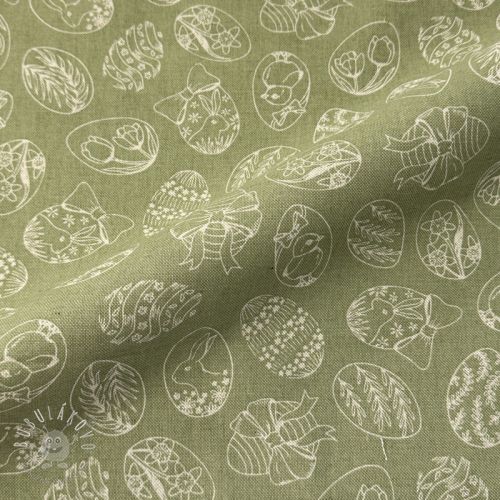 Dekoračná látka Linenlook premium Easter Egg Tale