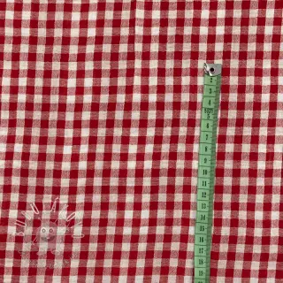 Dvojitá gázovina/mušelín Double sided CHECKS MINI red