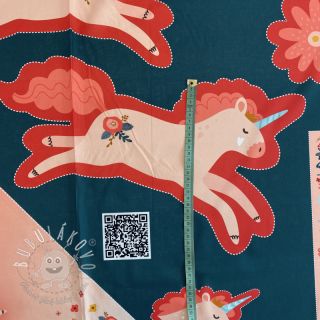 Bavlnená látka Unicorn PANEL digital print