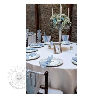 Dvojitá gázovina/mušelín blue ORGANIC