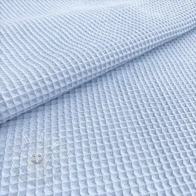 Bavlna s vaflovou väzbou light blue