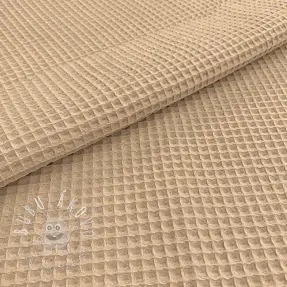 Bavlna s vaflovou väzbou light sand