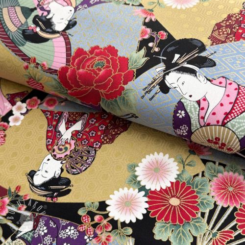 Bavlnená látka JAPAN Sayuri rouge