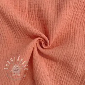 Dvojitá gázovina/mušelín salmon ORGANIC
