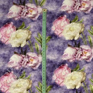 Viskóza Artistic flowers design C digital print