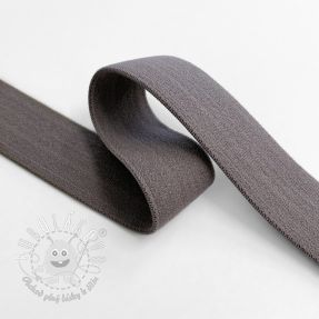 Guma hladká 2,5 cm dark taupe