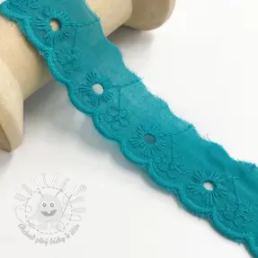 Krajka Mini flower dark mint