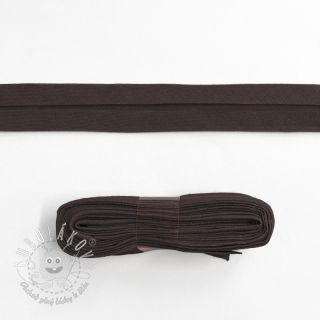 Lemovací prúžok bavlna - 3 m dark mocha