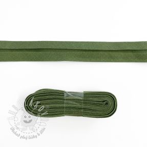 Lemovací prúžok bavlna - 3 m olive green
