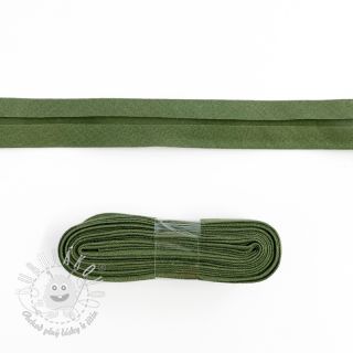 Lemovací prúžok bavlna - 3 m olive green