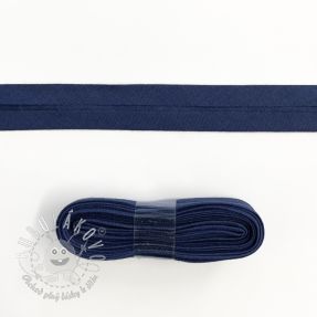 Lemovací prúžok bavlna - 3 m dark blue