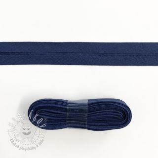 Lemovací prúžok bavlna - 3 m dark blue