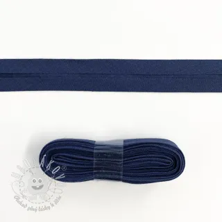 Lemovací prúžok bavlna - 3 m dark blue