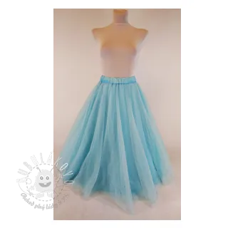 Tyl na TUTU ROYAL SPARKLE light blue gold