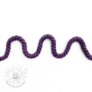 Bavlnená šnúra točená 8 mm purple