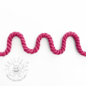 Bavlnená šnúra točená 8 mm fuchsia