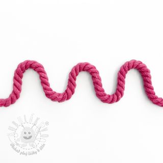 Bavlnená šnúra točená 8 mm fuchsia