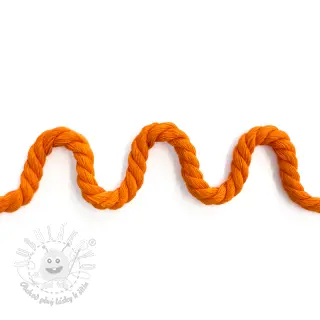 Bavlnená šnúra točená 8 mm orange
